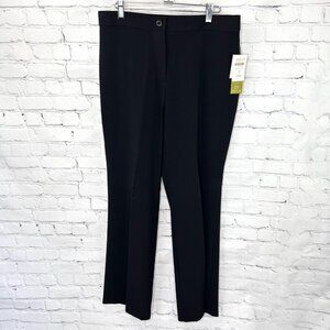 NWT COLDWATER CREEK LAUREL CLASSIC WAIST BOOTCUT BLACK DRESS PANTS - 14